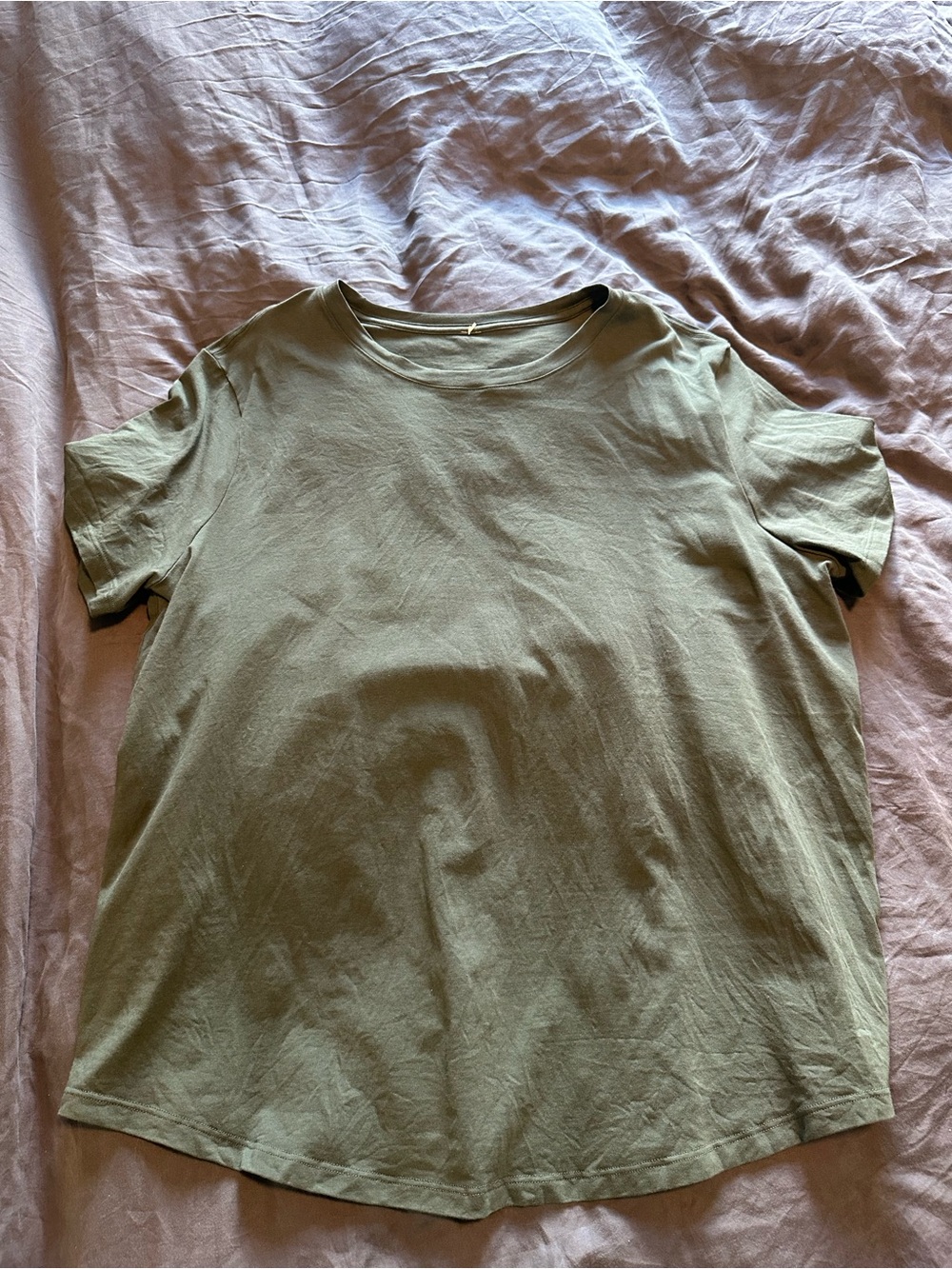 lululemon athletica Olive Green Short Sleeve Crew Tee